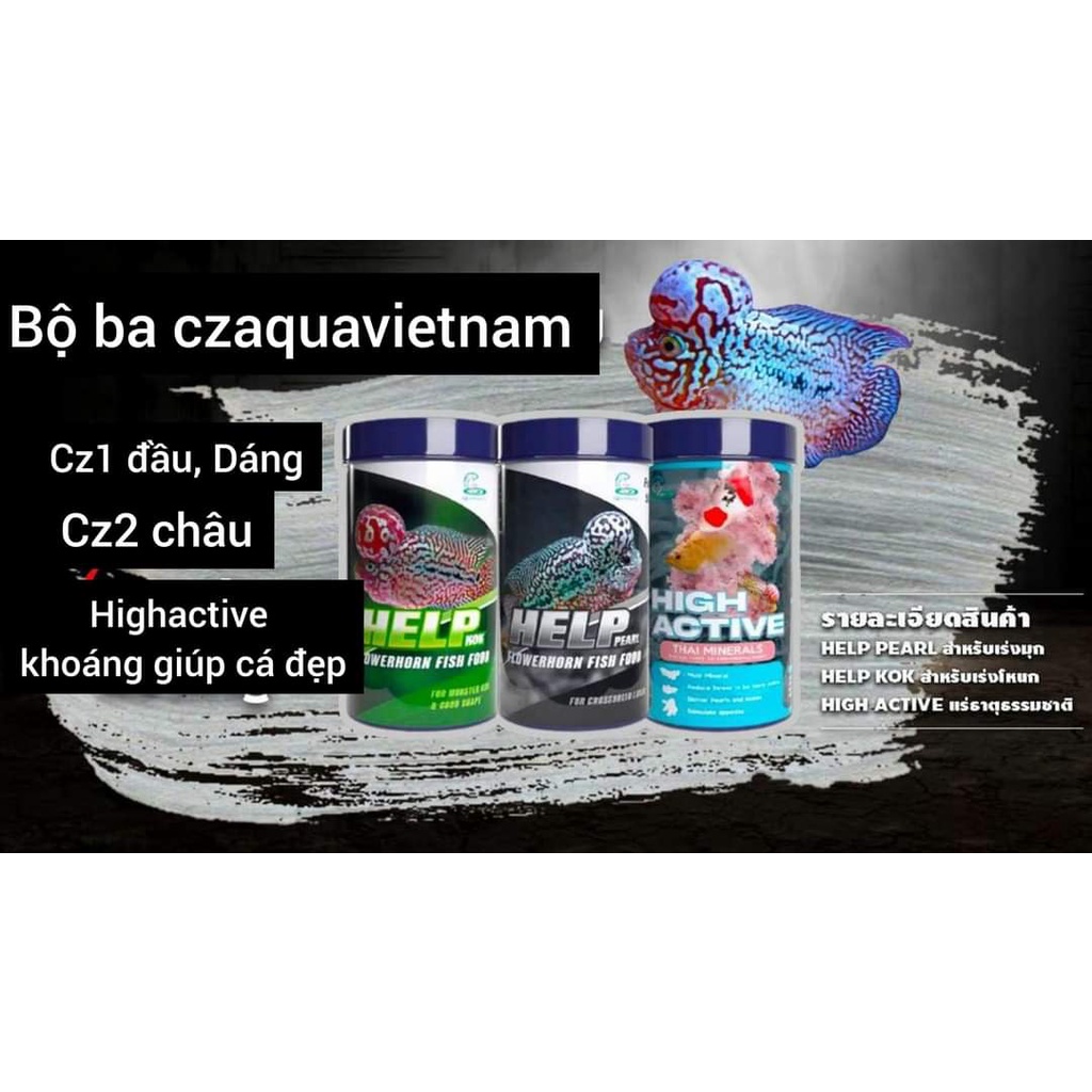 CZ1 HELP KOK ,Thức Ăn Cá La Hán, Cám Viên Hỗ Trợ Đầu & Body. Hàng Thái Lan