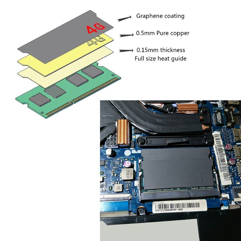 Tấm Tản Nhiệt Bằng Đồng Nguyên Chất Mạ Graphene Chuyên Dụng Cho Laptop