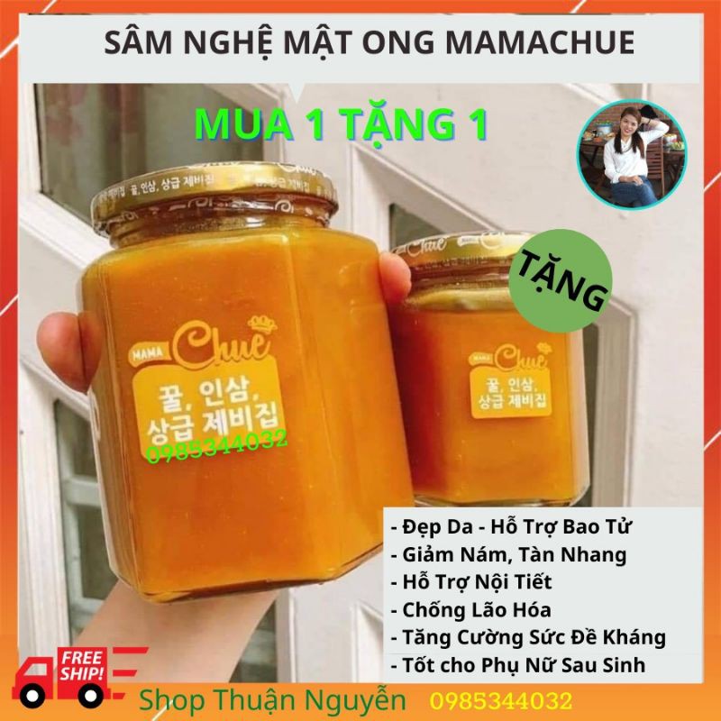 COMBO 2 Hũ 500ml Sâm Nghệ Mật Ong Mamachue🌸Chính Hãng🌸Căng da🌸Chống Lão Hoá🌸Hỗ Trợ Tiêu Hoá🌸 Dạ Dày🌸Đẹp Da🌟