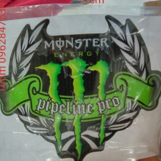 Logo Tem nổi monster mới