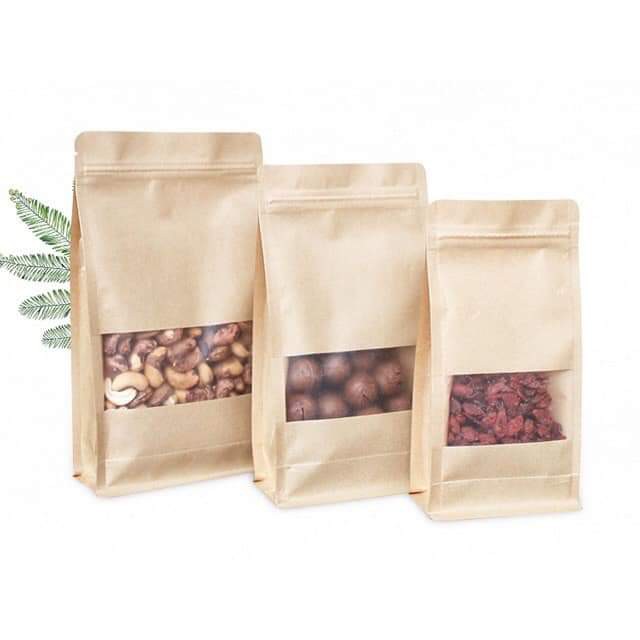 1kg túi zipper giấy kraft 8 cạnh có cửa sổ đáy vuông - Túi đựng rác Nhà sản  xuất No Brand | DienMayHC.com