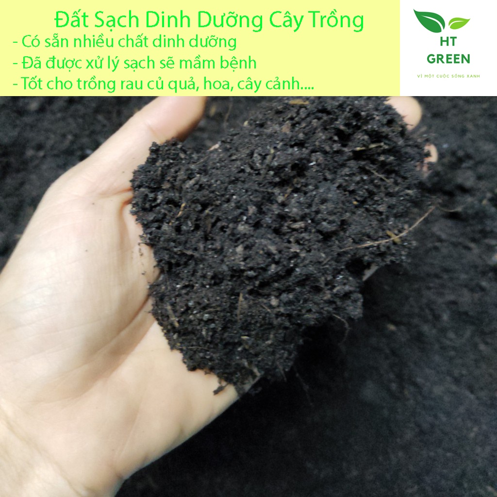 1 Kg Đất Sạch Vi Sinh Siêu Dinh Dưỡng Chuyên Dùng Trồng Rau, Cây Cảnh, Sen Đá, Dâu Tây, Hoa Hồng .. Trồng Hoa Và Rau Củ