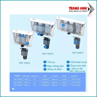 Máy lọc thác sobo wp-308h, sobo wp-408h, sobo wp-508h cho hồ cá cảnh, hàng chính hãng