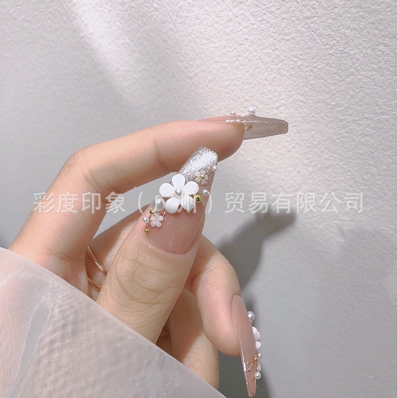 Hoa sứ nhí mix bi siêu hot, phụ kiên trang trí nail