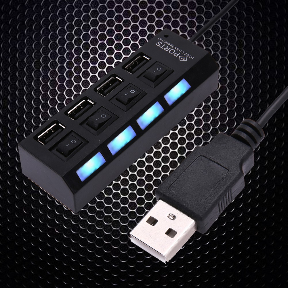 Củ sạc 4 cổng USB 2.0 công tắc riêng