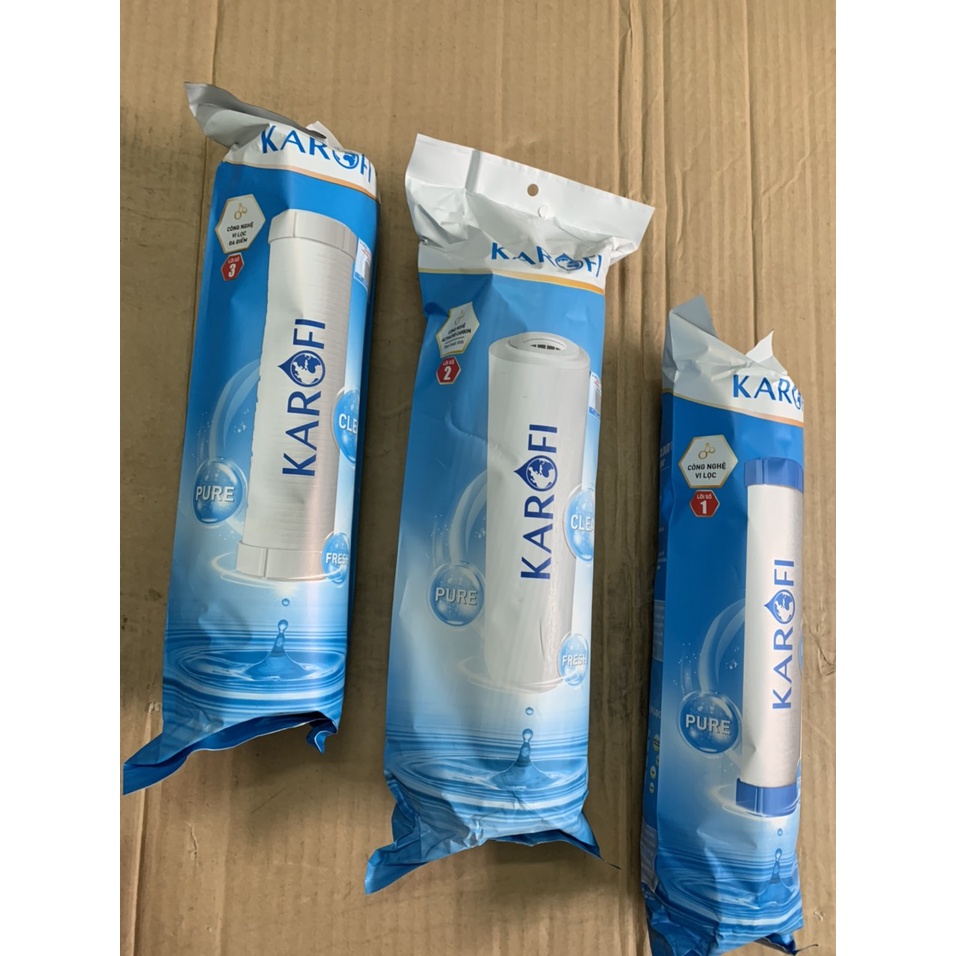 Bộ có 5 Lõi lọc:  Số 1,2,3,4,5 Karofi 👉 Bộ 5 Lõi Karofi  Chính Hãng 👉 Lõi Lọc Số 5 Gac T33/ Lõi SỐ 4 Filmtec