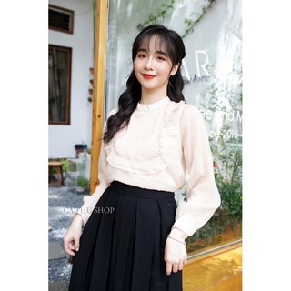 Sơ mi tơ bèo ngực ( giá sale)