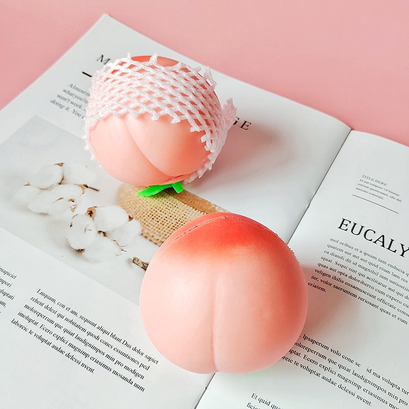 Đồ Chơi Nắn Bóp Đàn Hồi Giảm Stress Hình Quả Đào