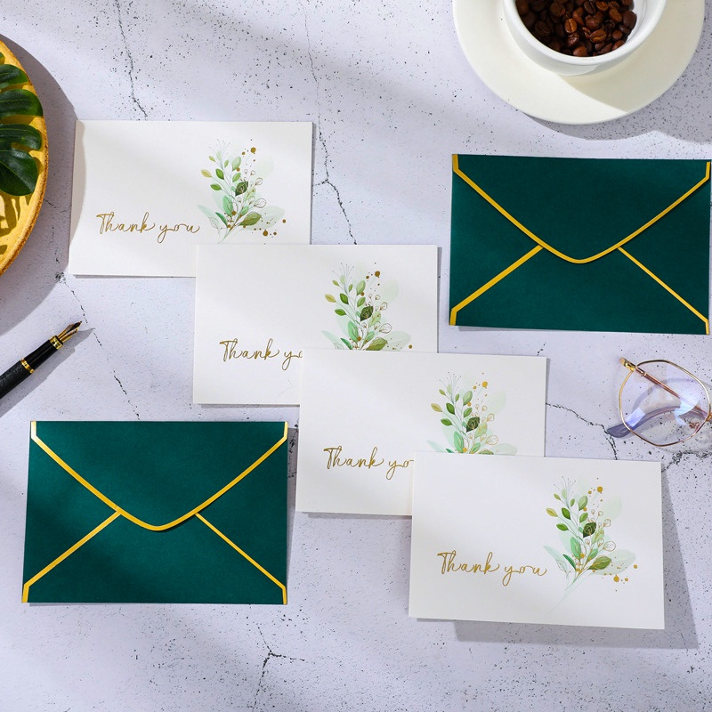 Set 6 thiệp mời dạng phong bì đơn giản dễ thương