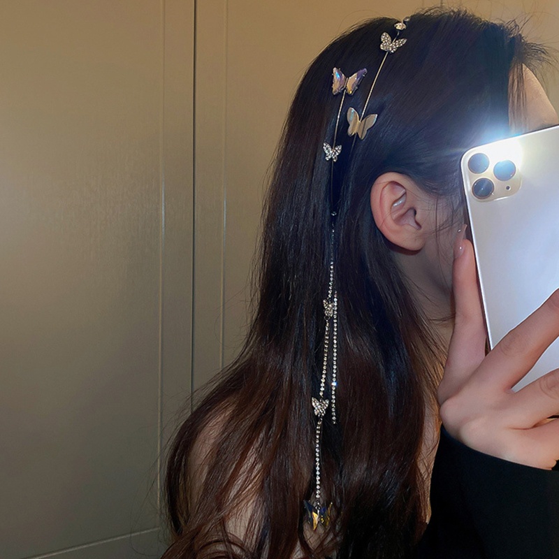 Băng Đô Cài Tóc Hình Bướm Lấp Lánh Thời Trang Cho Nữ YOUYO