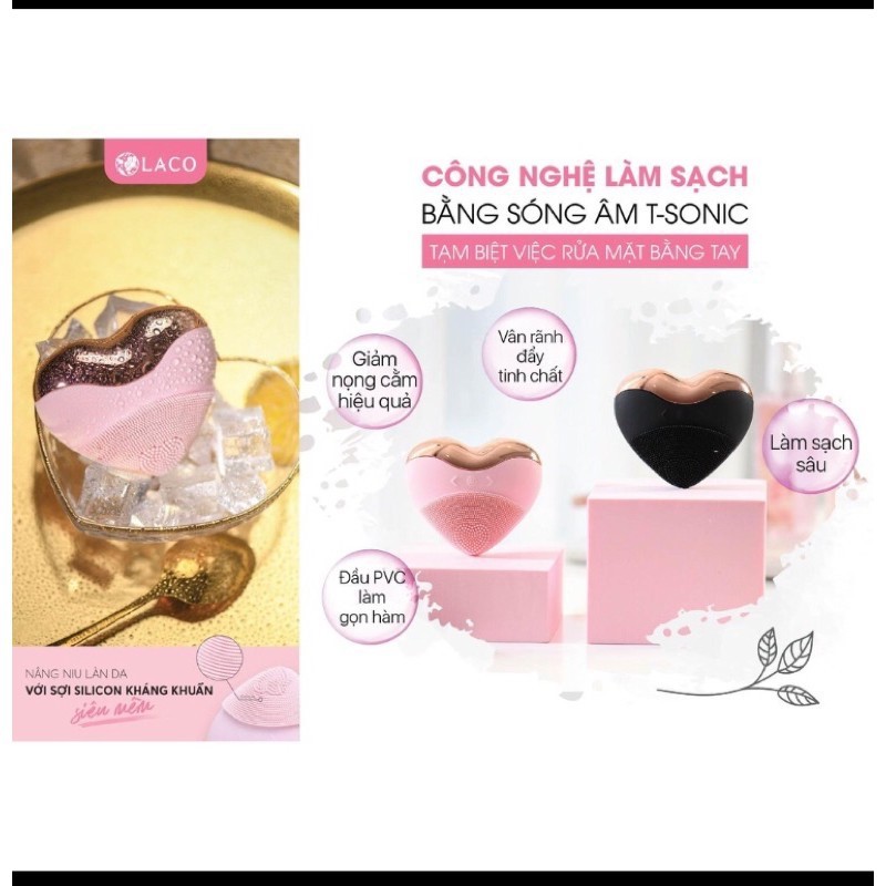 [BẢO HÀNH 12 THÁNG]Máy Rửa Mặt LACO LUXURY-Massage Nâng Cơ,Thon Gọn Cằm,Giảm Bọng Mỡ,Xóa Nhăn. | BigBuy360 - bigbuy360.vn