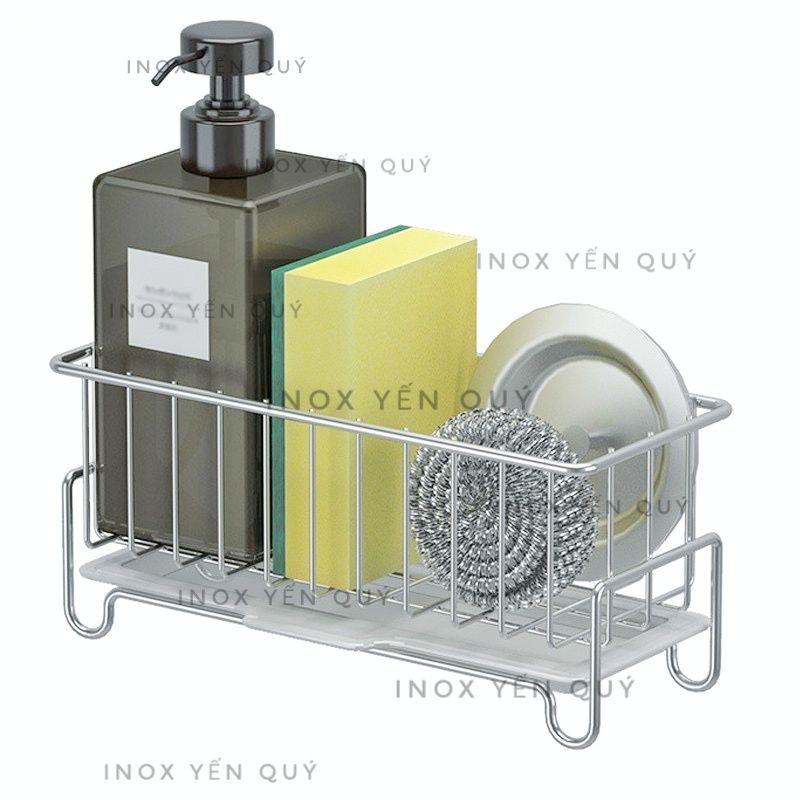 INOX304 Kệ Đựng Dụng Cụ Rửa Chén Bát Chống Hoen Rỉ ĐẶT TRÊN MẶT CHẬU