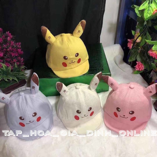 [YÊU CỰC] - Nón/mũ lưỡi trai in hình Pikachu ngộ nghĩnh siêu đáng yêu (6M-2Y)