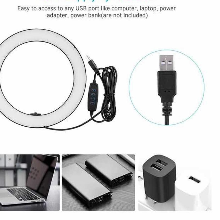 Giá Đỡ Ba Chân 3 Chân + Vòng Đèn Led + 3 Chế Độ Chiếu Sáng Hỗ Trợ Chụp Ảnh Selfie Cho Điện Thoại | BigBuy360 - bigbuy360.vn