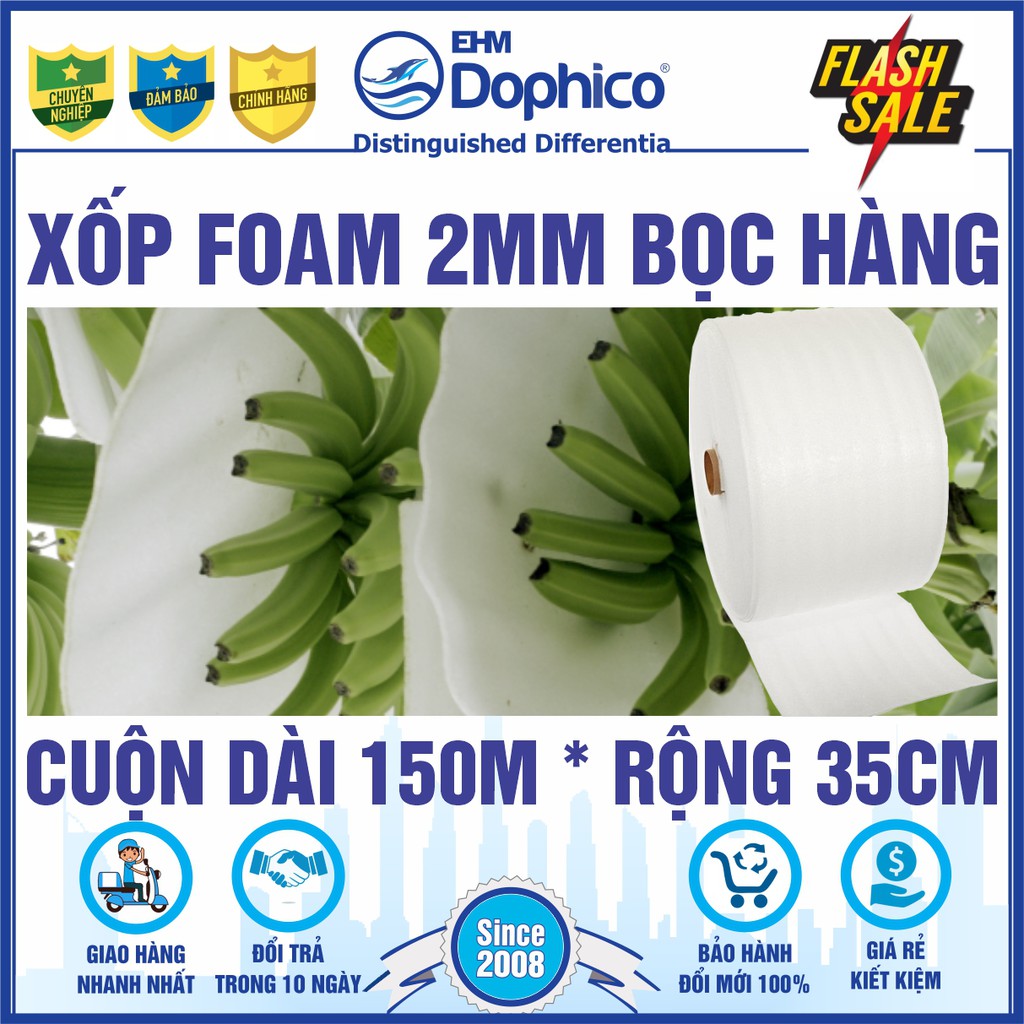 Xốp Foam 2mm lót bọc hàng hóa – Xốp chống sốc đóng hàng dễ vỡ, lót nền trong thi công sàn gỗ