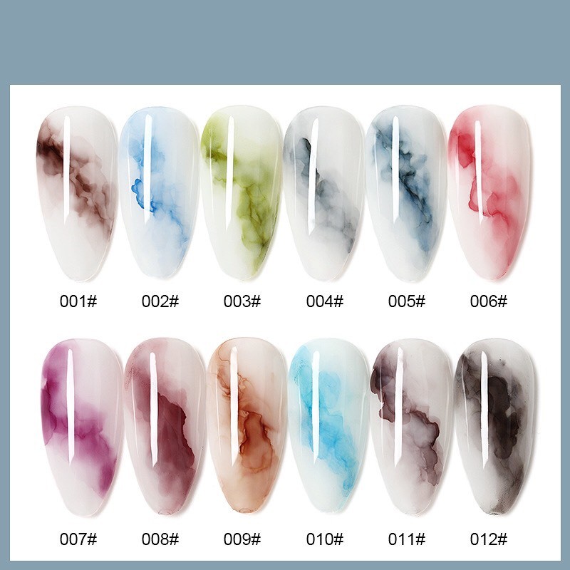 Cồn Loang AS ( Set 14 Chai ) - ( Gồm 12 Chai Màu - 1 Chai Loang Trắng - 1 Chai Tạo Loang )