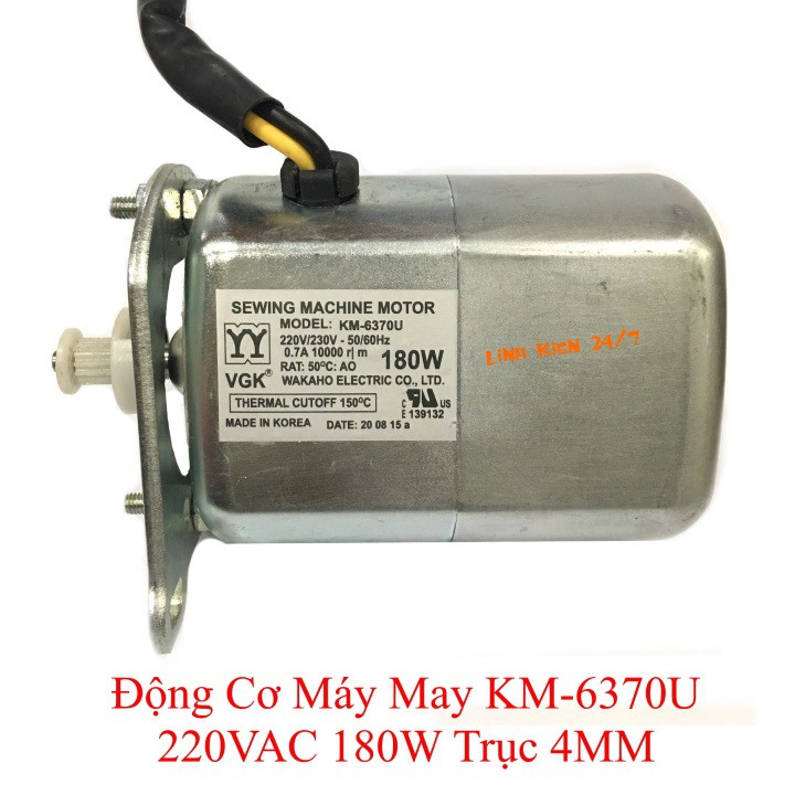 Động Cơ 220V Siêu Khỏe KM-6370U 180W Trục 4mm