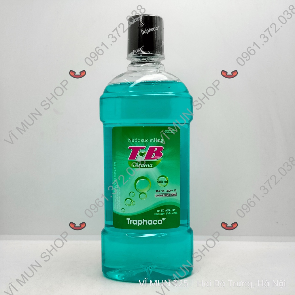 Nước súc miệng T-B Traphaco thơm miệng, sạch răng, phòng ngừa viêm họng, viêm lợi