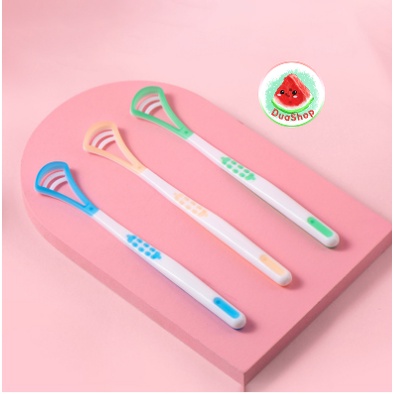 Dụng cụ cạo lưỡi vệ sinh răng miệng chất liệu nhựa an toàn 🍉Duashop🍉