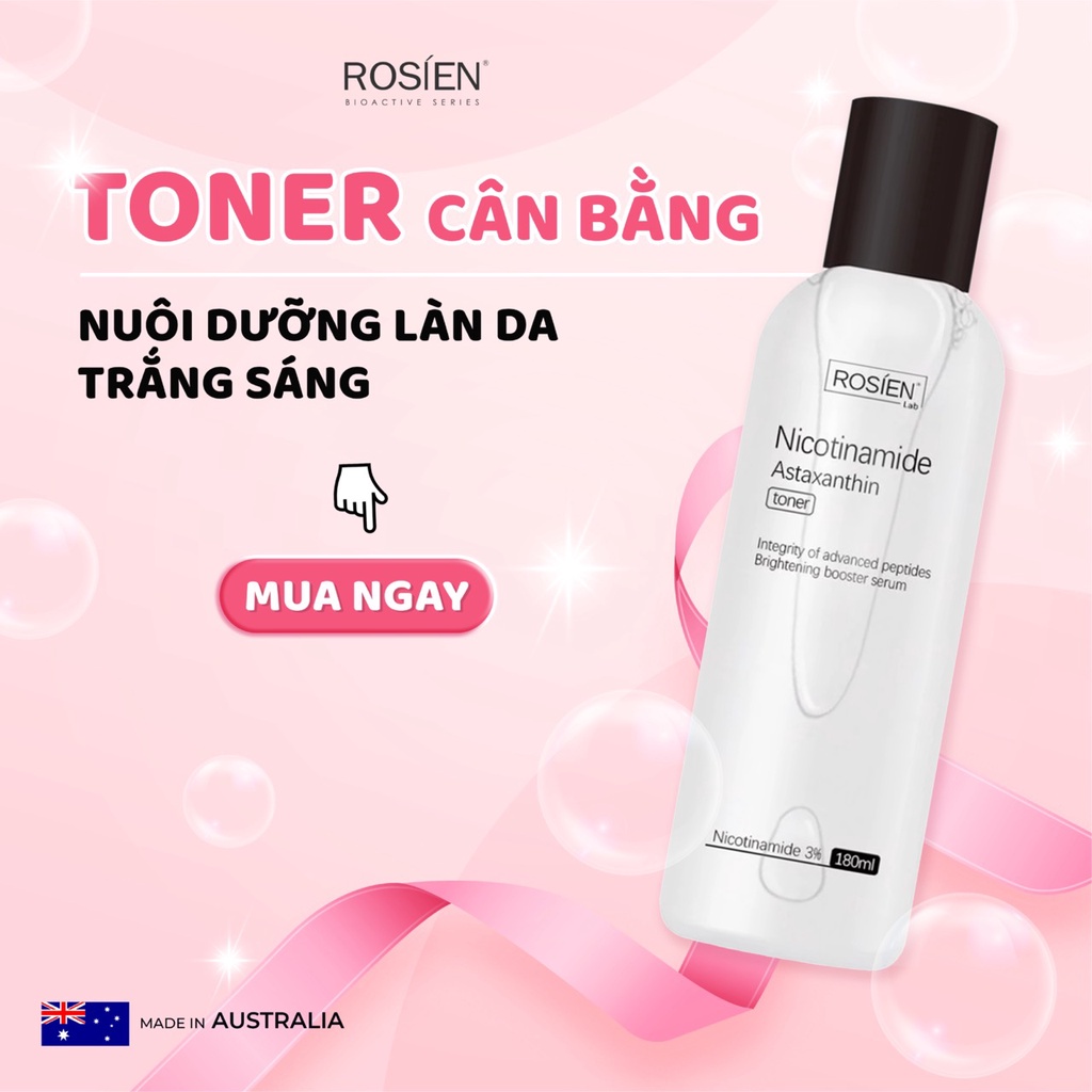 Nước cân bằng và dưỡng ẩm da - Rosien Nicotinamide Astaxanthin Toner 180ml