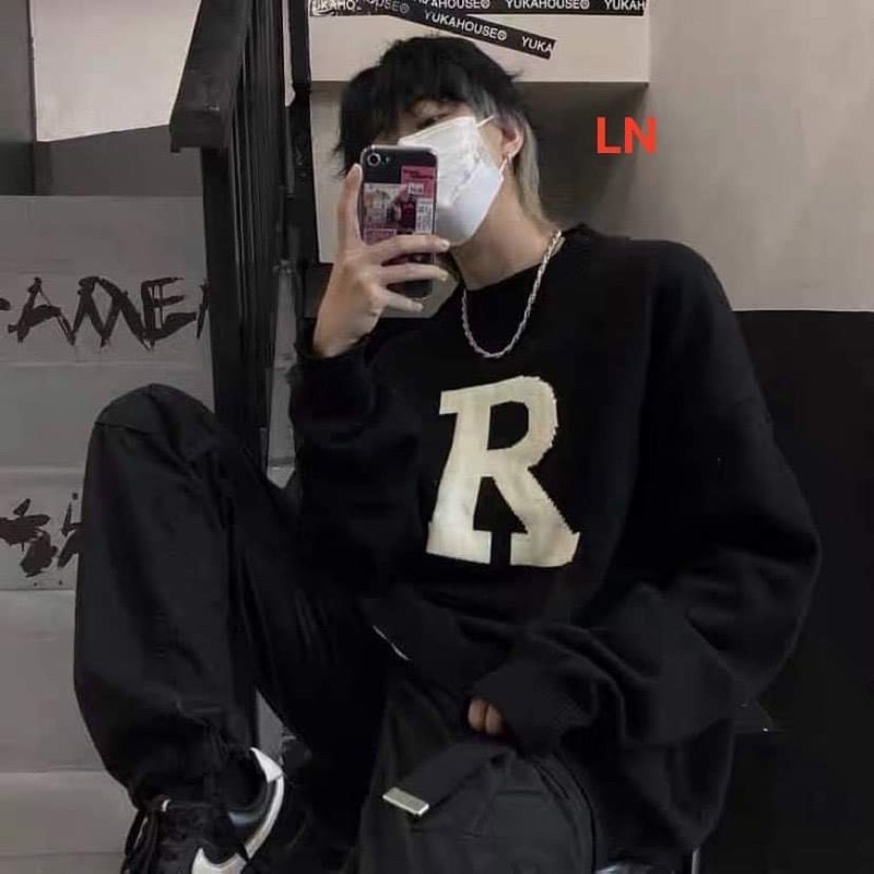 Áo nỉ bo chữ R LN11