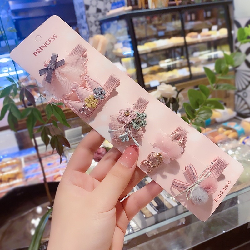 Set kẹp  5 chi tiết phong cách Hàn Quốc dễ thương cho bé gái