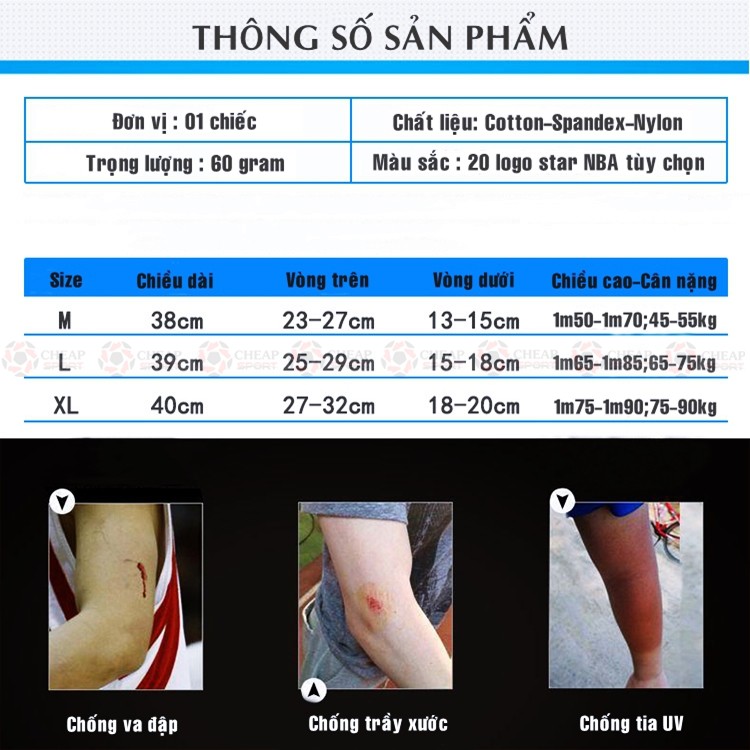 Băng Đeo Khủy Tay Bóng Rổ NBA, Bảo Vệ Khuỷu Tay Cùi Chỏ Cầu Lông Bóng Chuyền Tennis Tập Gym Điền Kinh Xe Đạp Phượt