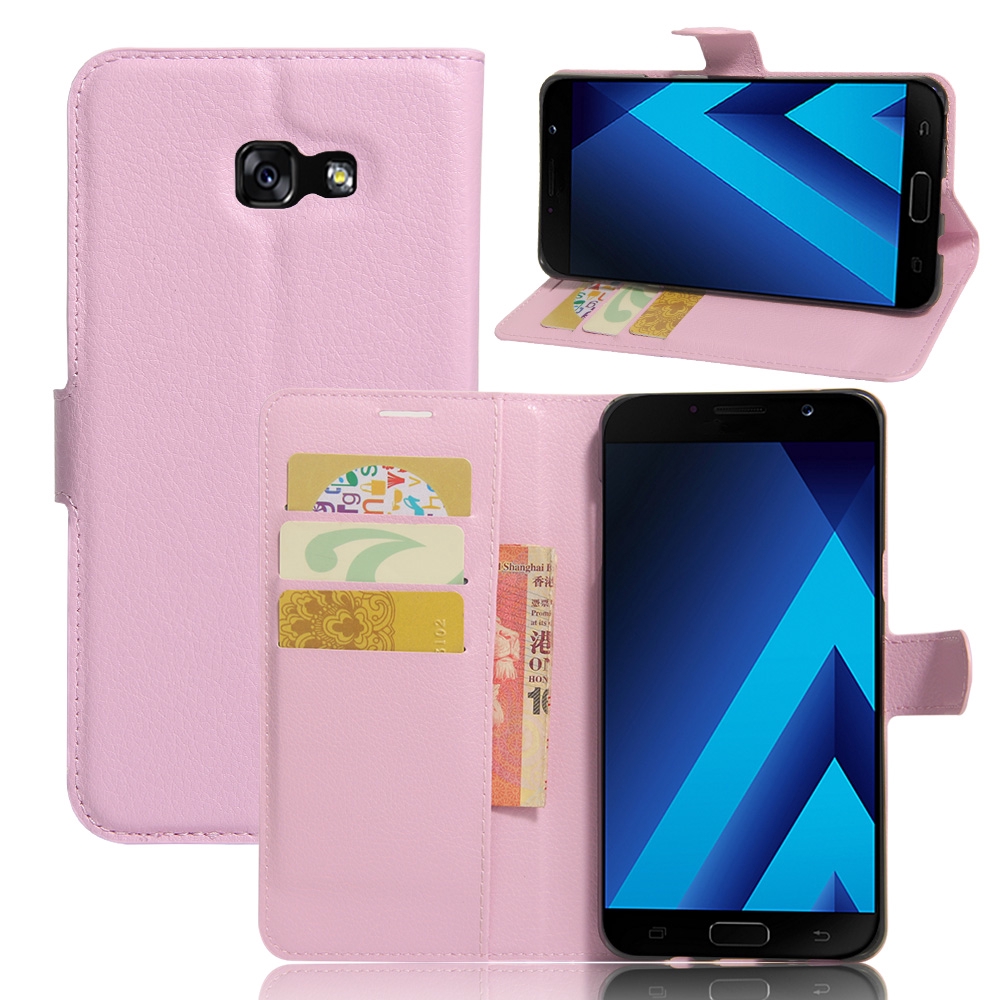 Bao da nắp gập màu trơn thời trang cho Samsung Galaxy A7 2017 2016 2018 A700 A710 A750 | BigBuy360 - bigbuy360.vn