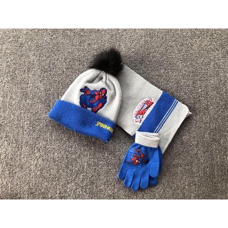 Set găng, mũ, khăn Spider man