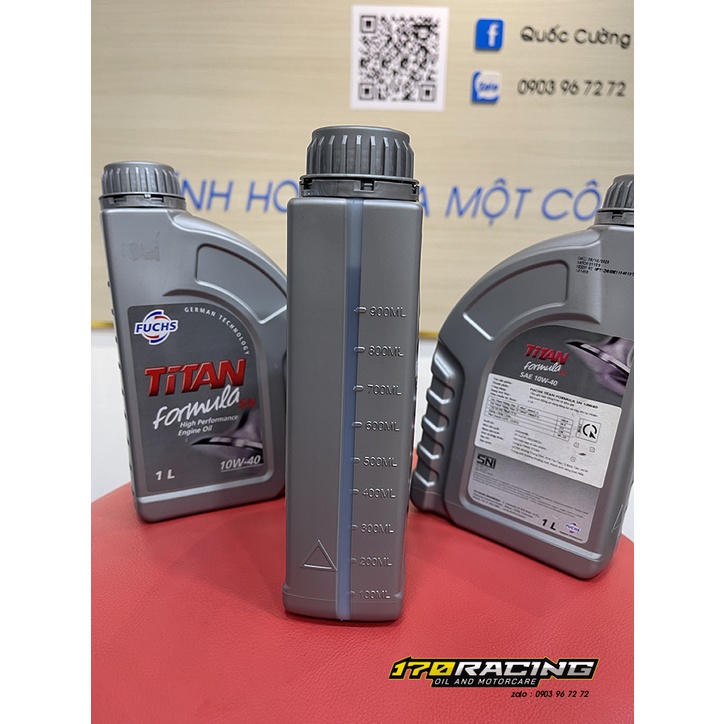 (HCM) Nhớt Xe Ga FUCHS TITAN FORMULA SN 10W40 HIGH PERFORMANCE ENGINE OIL Dung Tích 1000 ML