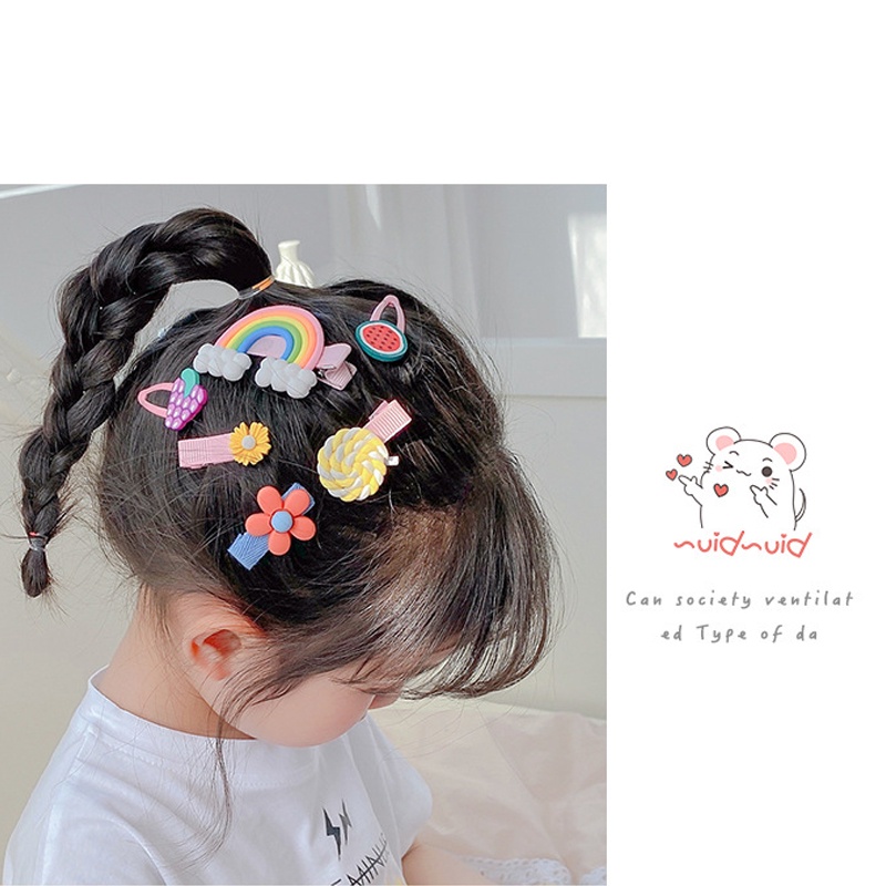 Set 14 kẹp tóc công chúa dễ thương họa tiết hoạt hình cho bé gái Kẹp Tóc Phong Cách Hàn Quốc dễ thương - PK10