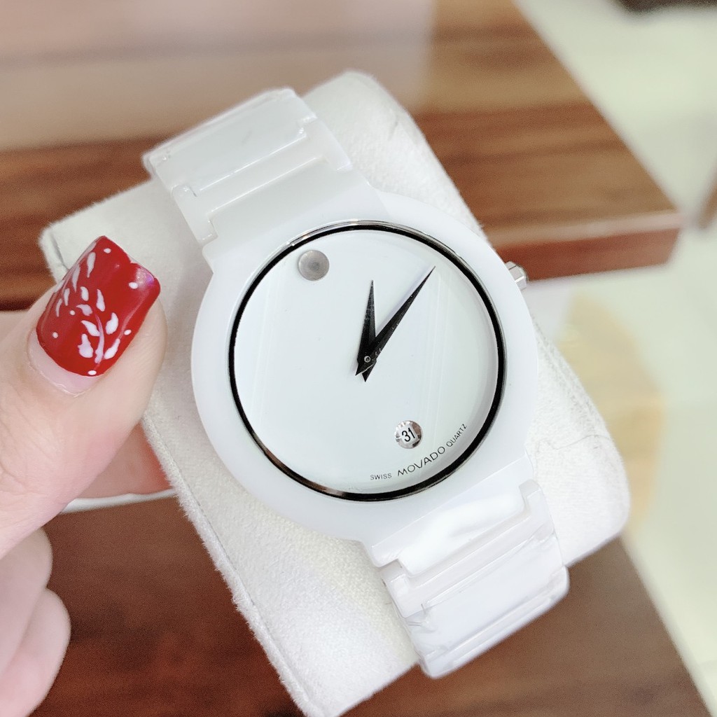ĐỒNG HỒ NAM NỮ MVADOR MẶT TRÒN DÂY ĐÁ CAREMIC TINH TẾ SANG TRỌNG