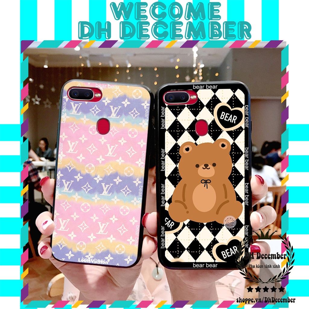 Ốp lưng Oppo A12 / A5S / F9/ A7 in hình 3D GẤU HỒNG-GẤU BE3R -XINH XẺO CỰC ĐẸP