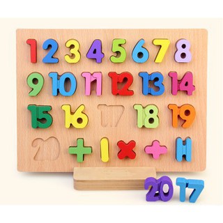 Bảng số nổi bằng gỗ 1-20