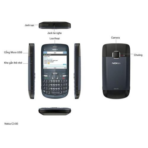 Điện thoại độc nokia c3 00 có wifi giá rẻ pin khủng