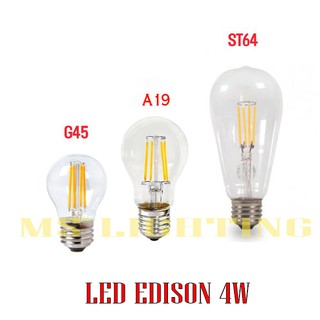 Bóng LED Edison G45/C35/ST64 đui xoát E27 dimmer siêu rẻ đẹp chống nước cao cấp chuyên dùng cho trang trí