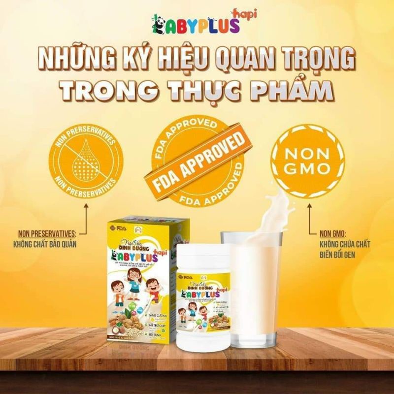 Ngũ Cốc Dinh Dưỡng Babyplus - Hapi, Giúp Tăng Cân,Tăng Chiều cao ,Tăng Hấp Thu,Giảm Táo Bón,Cung Cấp Dinh Dưỡng Cho Bé