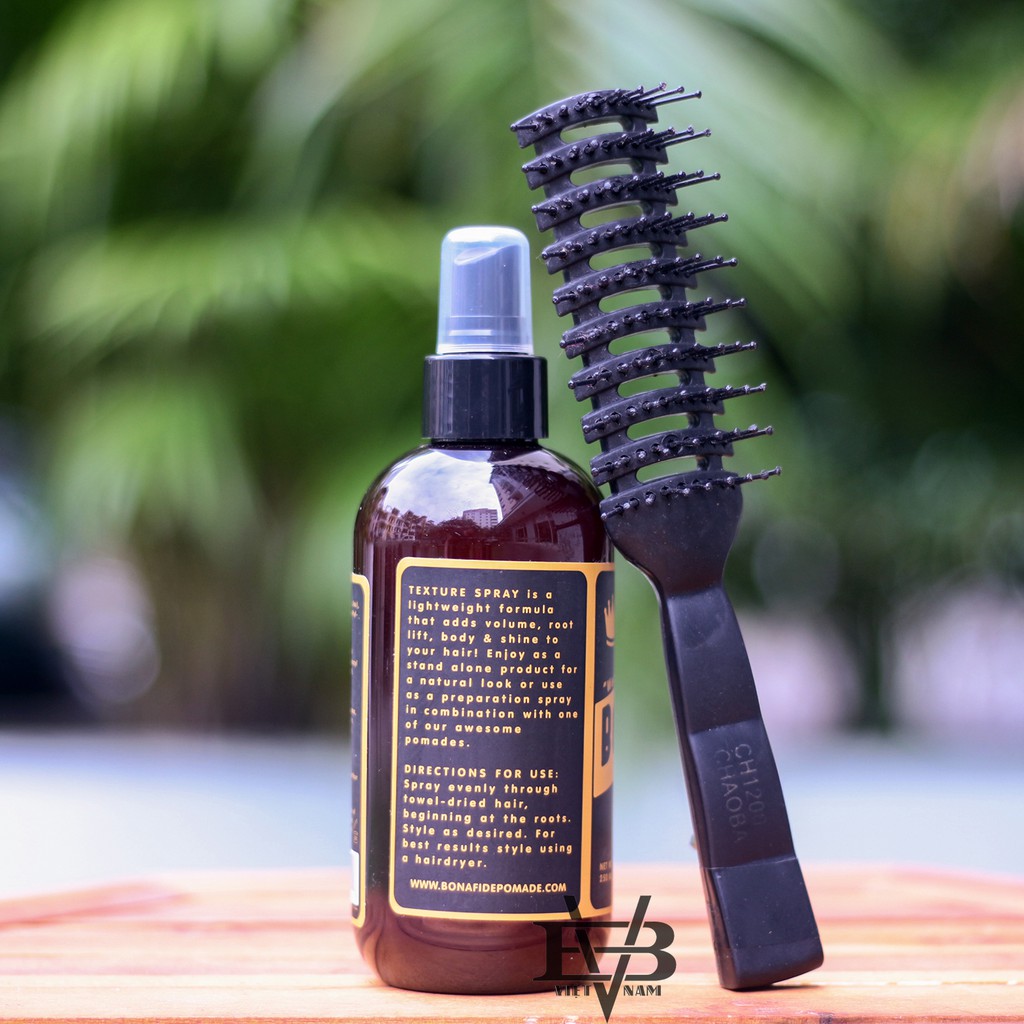 [BONA FIDE PRE STYLING BẢN 2020] Chai xịt tạo phồng tóc Bona Fide Texture Spray 250ml Mỹ + Tặng lược tạo kiểu Chaoba | BigBuy360 - bigbuy360.vn