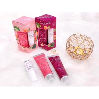 Set kem tay Caudalie + son dưỡng