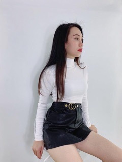 ÁO THUN BODY CỔ LỌ TAY DÀI