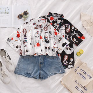 [Lisa]Women Fashion Retro Blouse