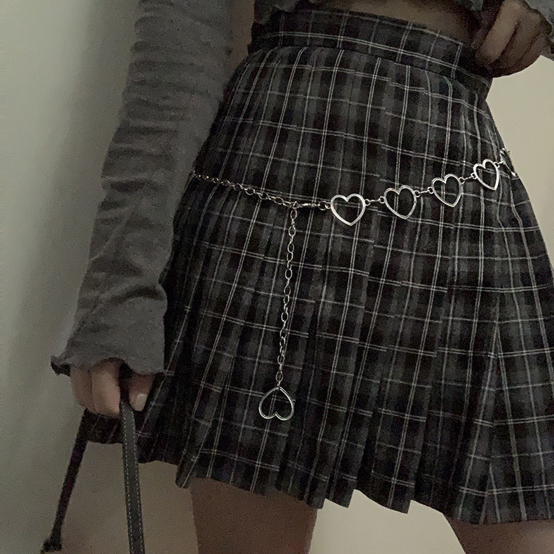 Dây xích đeo hông họa tiết trái tim thời trang