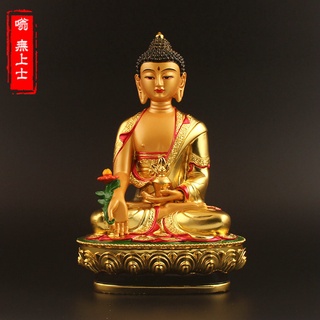❅☃tượng phật dược sư mật tông tây tạng mạ vàng, dược sư như lai, phật tam bảo, năm tượng phật nhỏ11