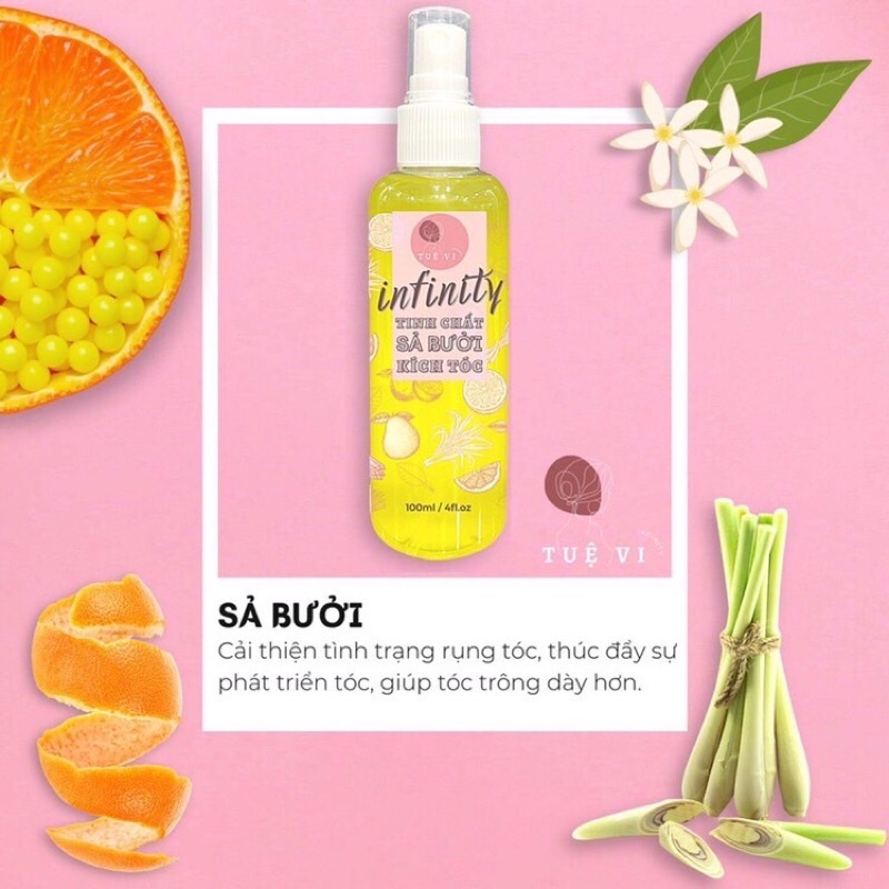 Xịt Mọc Tóc Tuệ Vi- Xịt Tóc Tinh Chất Sả Bưởi-Tinh Dầu Sả Bưởi Tuệ Vi Chai 100ml