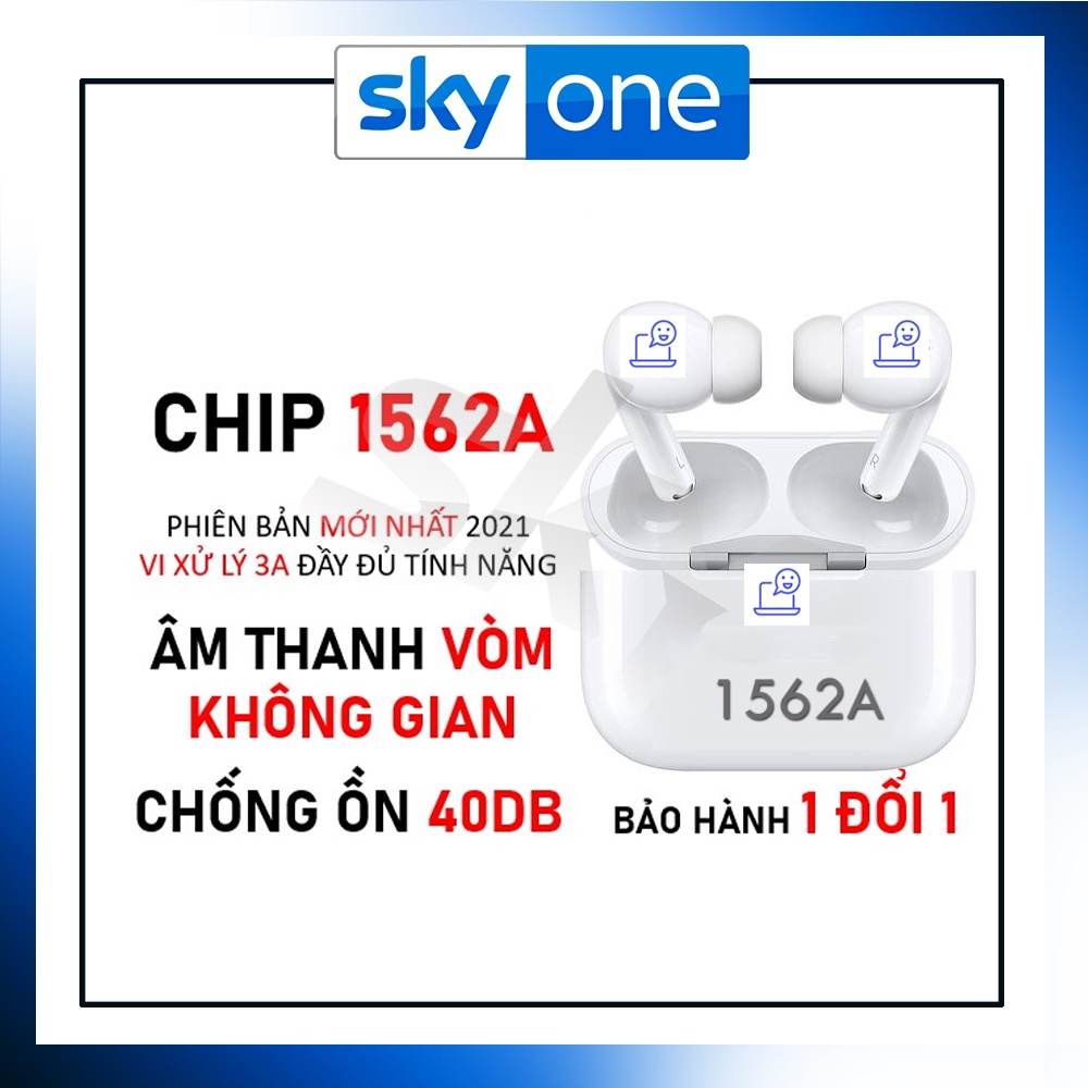 Tai Nghe Bluetooth Không Dây - TWS PRO Chip 1562A Chống Ồn ANC Cao Cấp - BẢO HÀNH ĐỔI MỚI