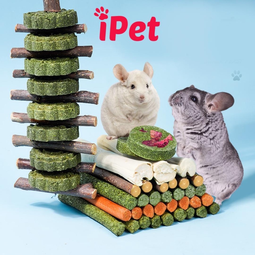 Bánh Que Cỏ Timothy, Thức Ăn Snack Dạng Thanh Mài Răng Cho Hamster, Thỏ, Bọ, Nhím - iPet Shop