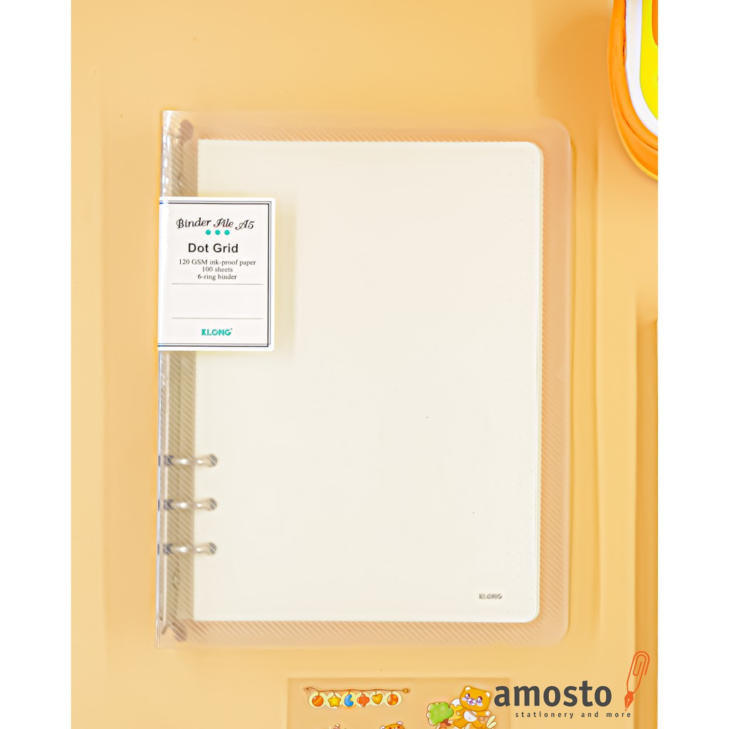 KLONG - Sổ Còng Sắt 6 Chấu Binder File A5 Dot Grid 100Tr ( MS: 995 )