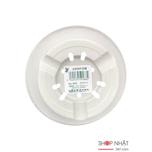 [Hỏa Tốc HN] Chậu hoa tròn màu trắng 21cm Nội địa Nhật Bản