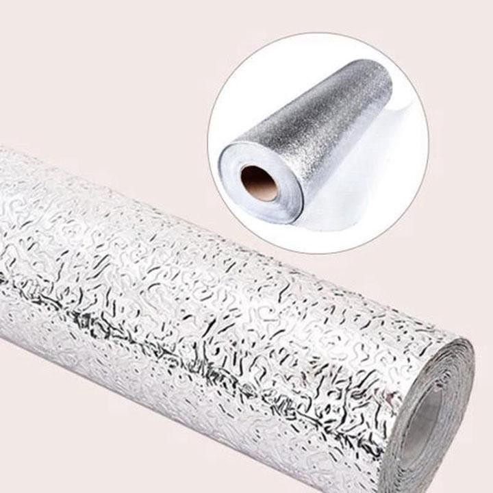 Cuộn Giấy Bạc Dán Bếp Cách Nhiệt, Miếng Decal Dán Tường Nhà Bếp Chống Thấm Bền Đẹp 2456