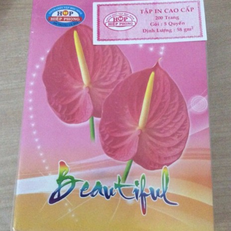 Combo 10 quyển tập hình hoa cao cấp 58gr